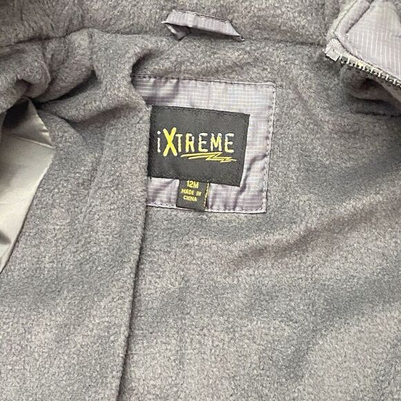 New Child’s iXTREME Winter Puffer Coat Gray Polyester Unisex Sz 12 Months - Picture 4 of 8